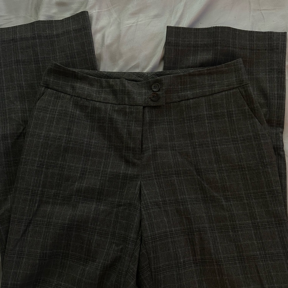 Halogen Charcoal Plaid Trousers